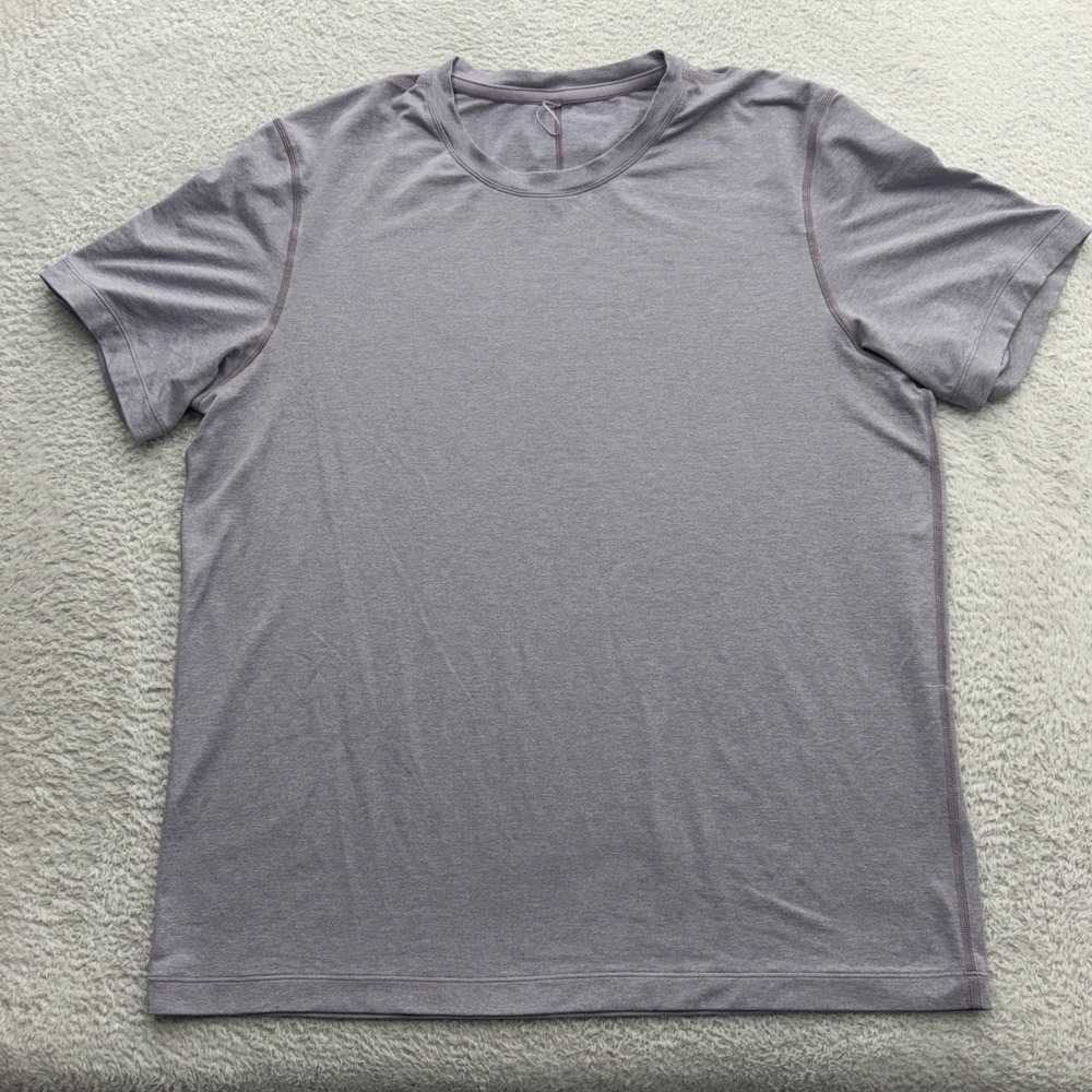 Lululemon Mens Metal Vent Tech Short Sleeve Shirt Heathered Purple Size XL
